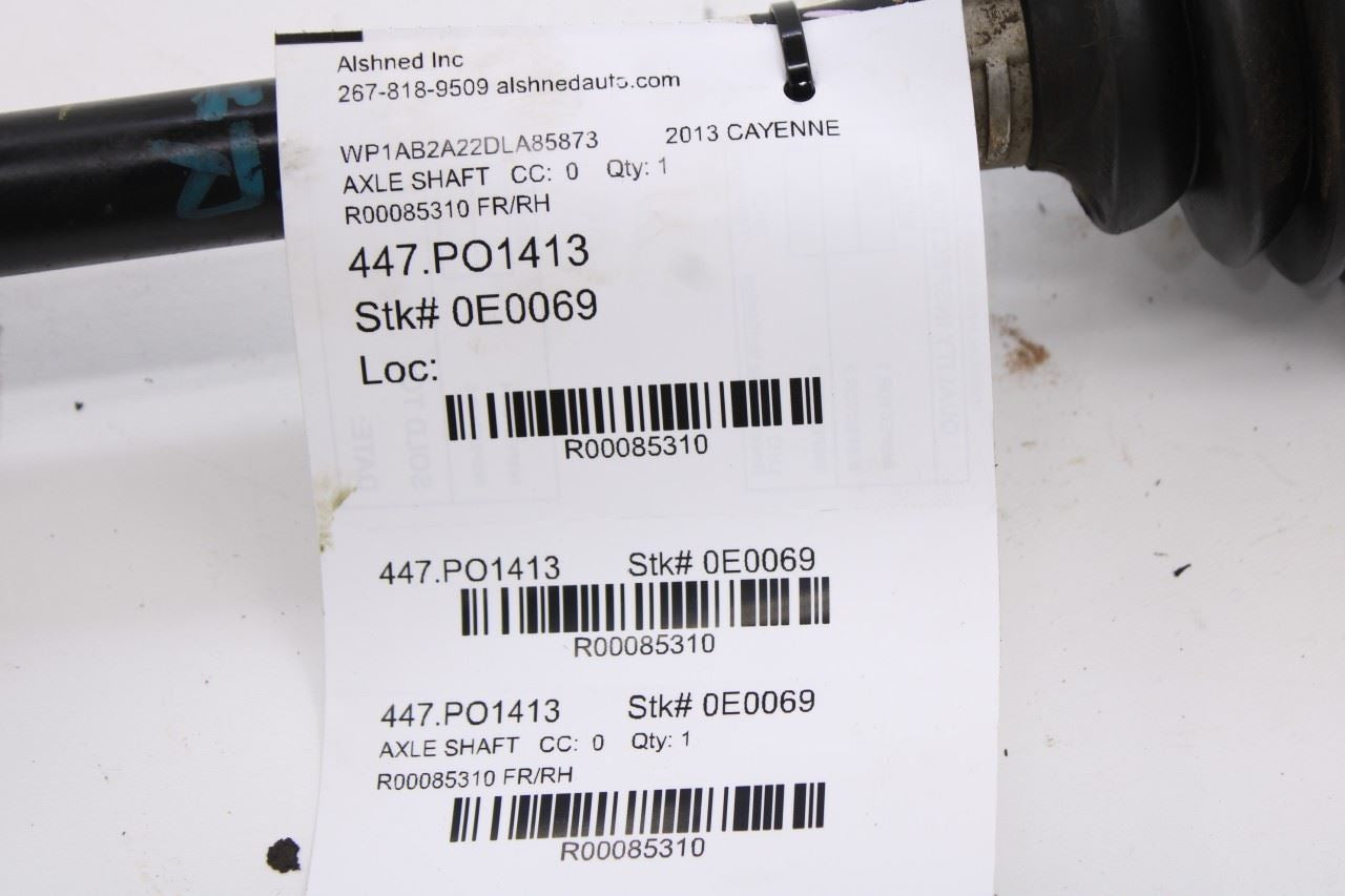 11-18 Porsche Cayenne S AWD Front Right Passenger Side CV Axle Drive Half Shaft9