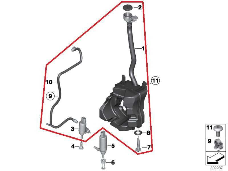 2010-16 Mini Countryman Cooper S Front Windshield Wiper Washer Reservoir 98009101