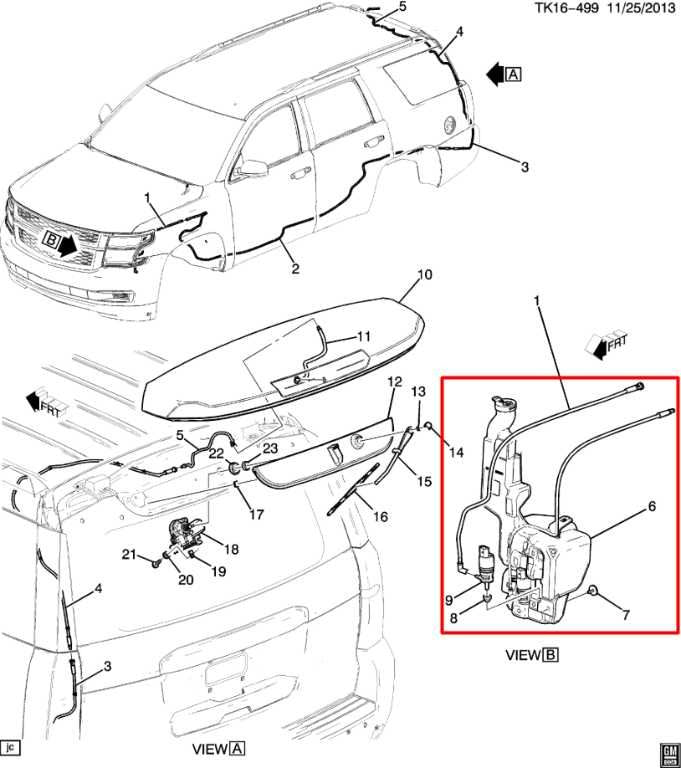 2015-2020 Chevrolet Tahoe 5.3L Windshield Washer Reservoir Bottle 23146201 OEM - Alshned Auto Parts