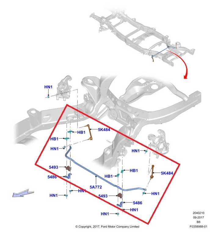 2018-2024 Ford Expedition Max XLT 4x4 Rear Stabilizer Sway Bar JL1Z-5A772-A OEM1