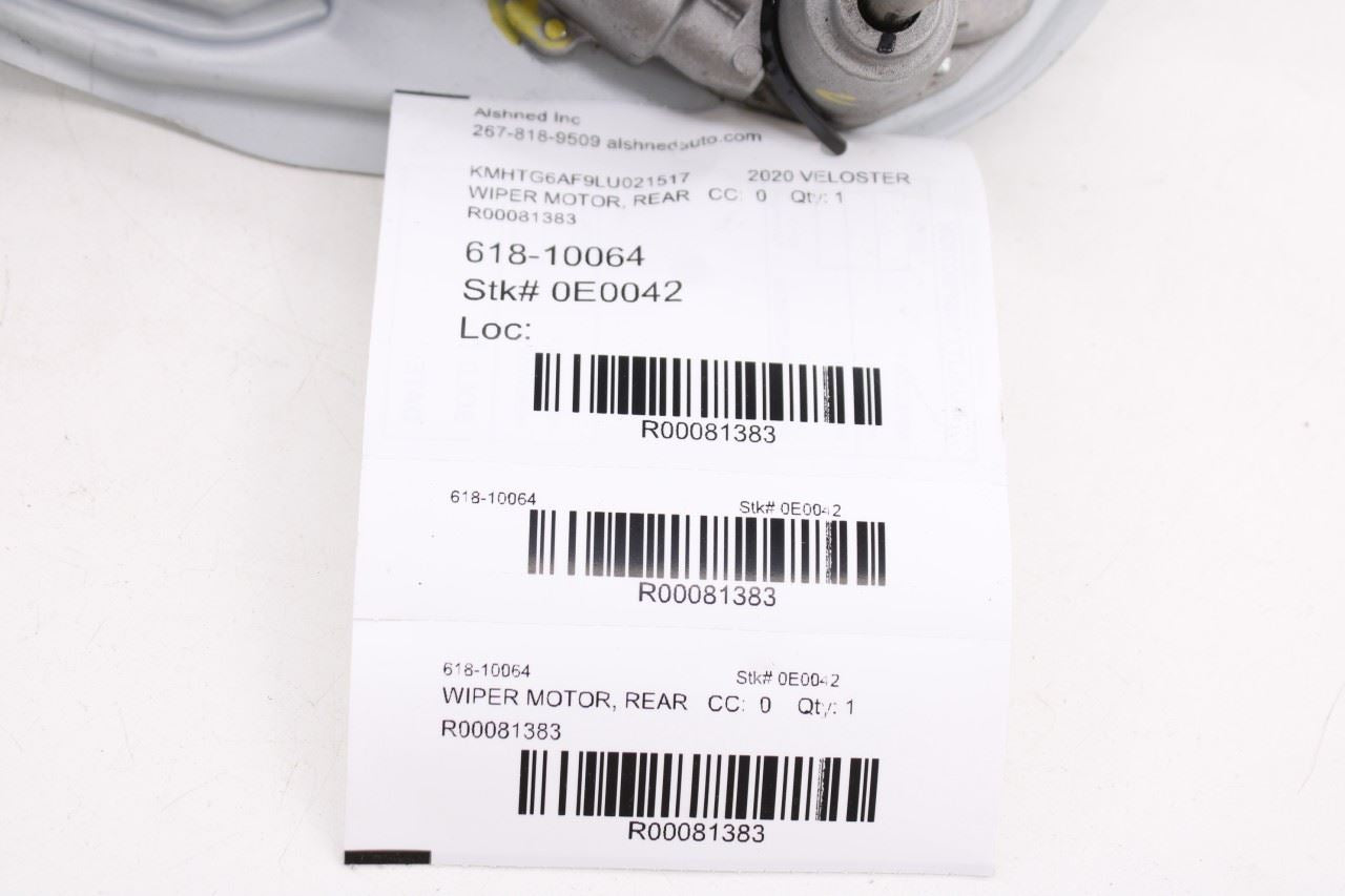 2019-2021 Hyundai Veloster Rear Liftgate Back Window Wiper Motor 98700-J3000 OEM13