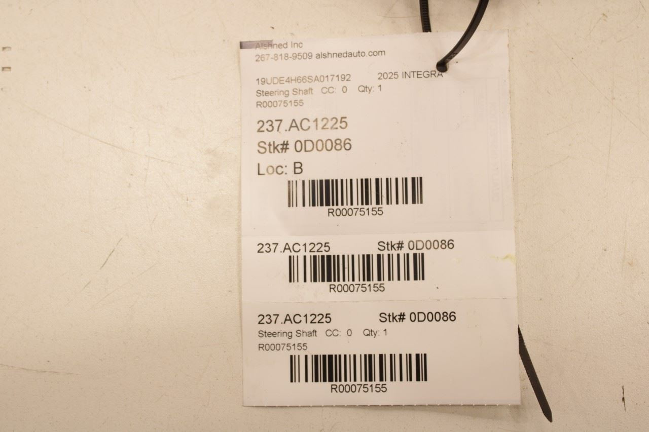2023-2025 Acura Integra A-Spec 1.5L FWD Steering Column Intermediate Lower Shaft - Alshned Auto Parts