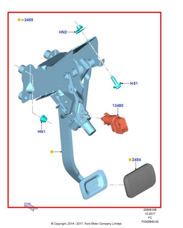 15-20 Ford F150 3.3L Brake Pedal w/ Bracket and Stop Light Switch HL34-2D264-BD1