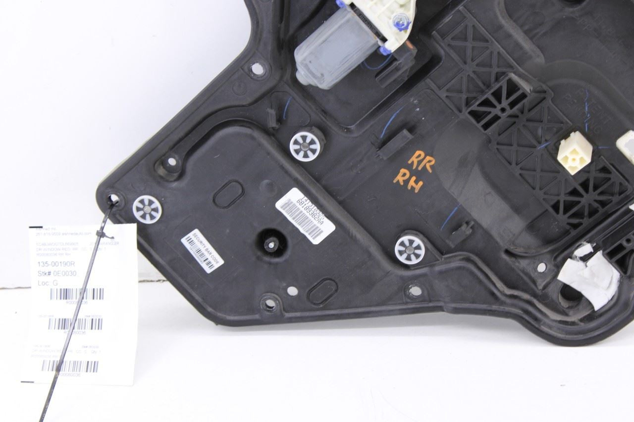 2007-18 Jeep Wrangler Unlimited Sport Rear Right Door Window Regulator w/ Motor - Alshned Auto Parts