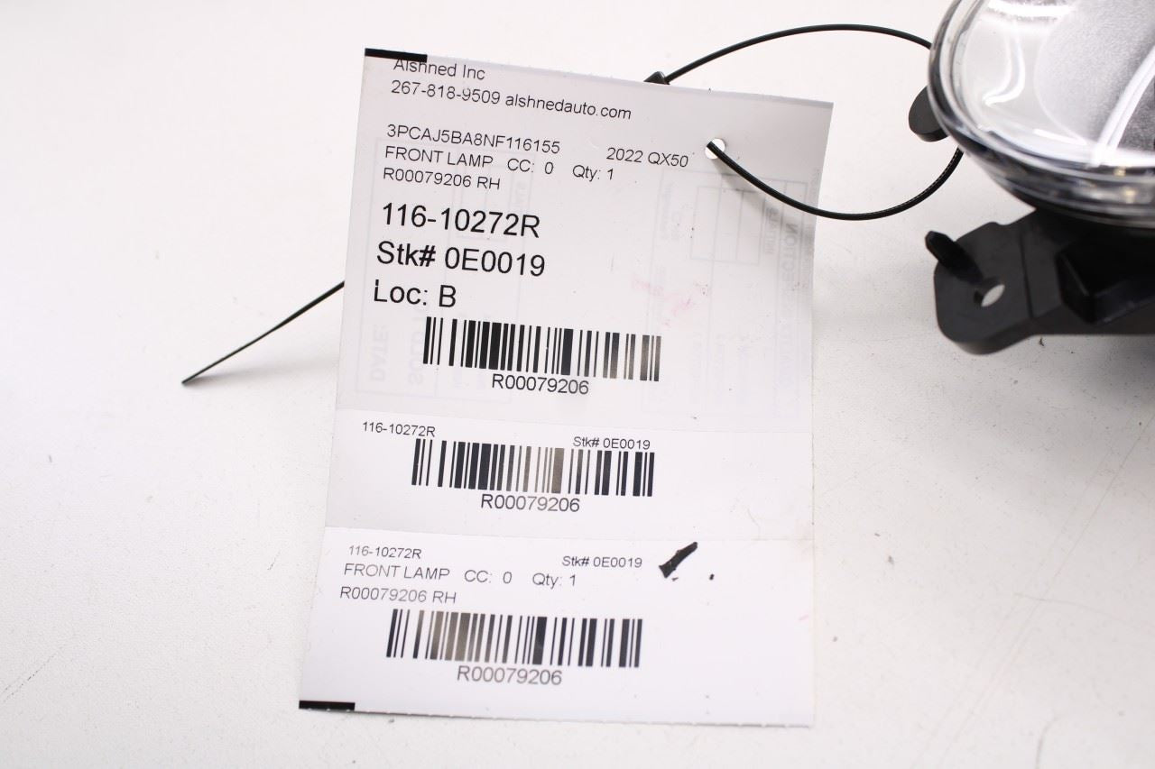 2020-25 Infiniti QX50 LUXE Front Right Passenger Side Fog Light Lamp 26150-8990C - Alshned Auto Parts