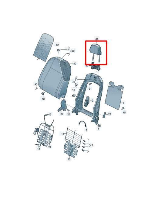 18-21 Volkswagen Atlas S Front Passenger Right or Driver Left Side Seat Headrest - Alshned Auto Parts