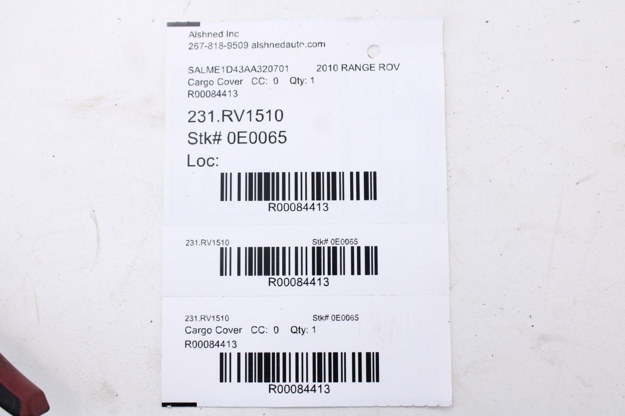 10-12 Land Rover Range Rover HSE Rear Trunk Cargo Cover Panel Trim EAF000021SUN10