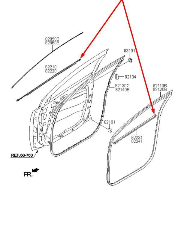 2020-2022 Kia Sportage Nightfall Front Left Side Door Belt Moding Weatherstrip1