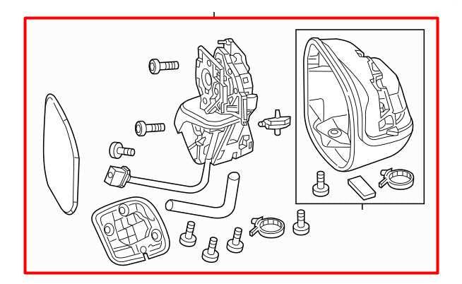 12-13 Honda Civic Hybrid Passenger Right Side Rear View Mirror 76208-TT1-305 OEM - Alshned Auto Parts