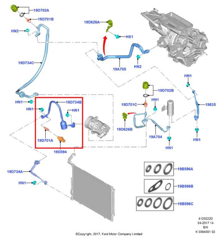 2018-2021 Ford EcoSport SE 1.0L FWD AC Conditioning Discharge Tube Hose Pipe - Alshned Auto Parts