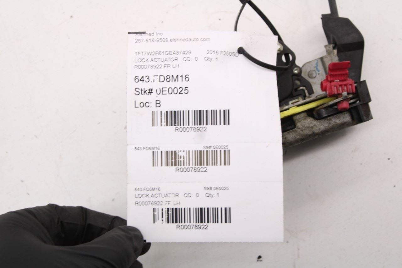 2011-16 Ford F250 Lariat Front Left Side Door Lock Latch Actuator 8L3Z-1521813-D - Alshned Auto Parts