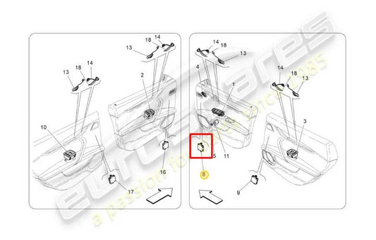 2014-16 Maserati Ghibli S Q4 3.0L Front Passenger Right Side Door Control Module - Alshned Auto Parts