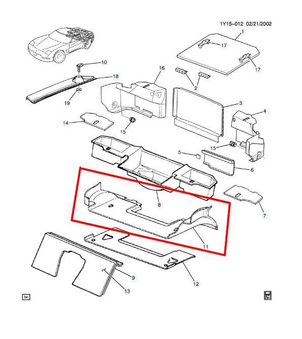 1997-04 Chevrolet Corvette Rear Trunk Compartment Cargo Floor Carpet Cover Panel - Alshned Auto Parts