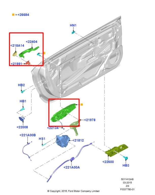 15-23 Ford Mustang Convertible V6 3.7L RWD Front Right Side Door Exterior Handle - Alshned Auto Parts