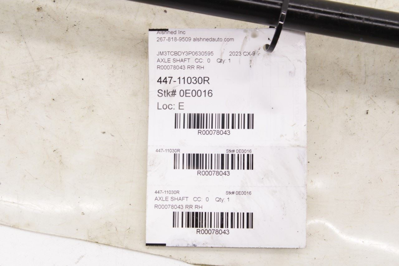 2016-2023 Mazda CX-9 Grand Touring AWD Rear Right Side CV Axle Drive Half Shaft - Alshned Auto Parts