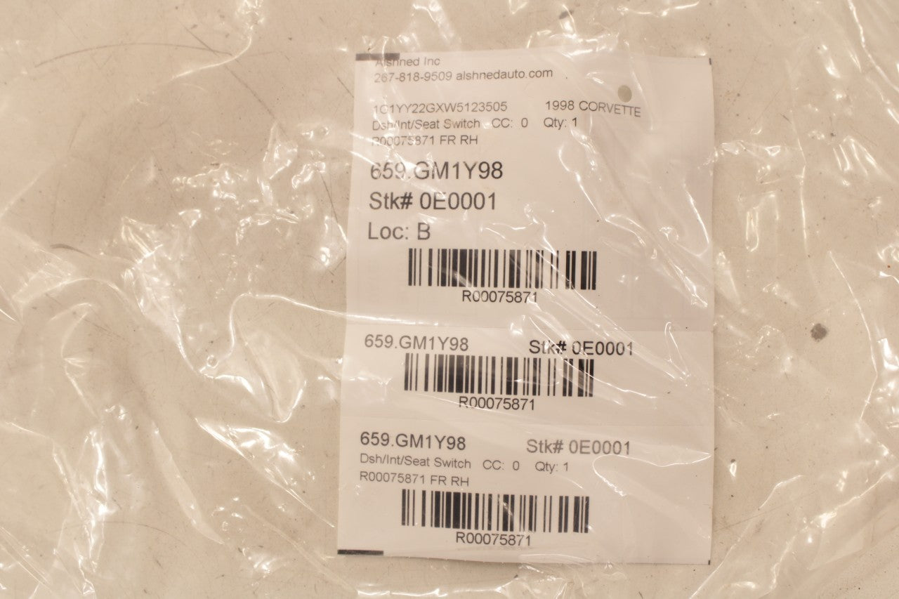 1997-2004 Chevrolet Corvette Front Right Power Seat Adjustment Switch 12135158 - Alshned Auto Parts