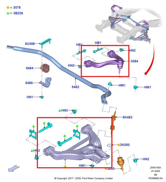 18-21 Ford Expedition 4WD Front LH Shock Absorber Control Arms Shaft Set *ReaD* - Alshned Auto Parts
