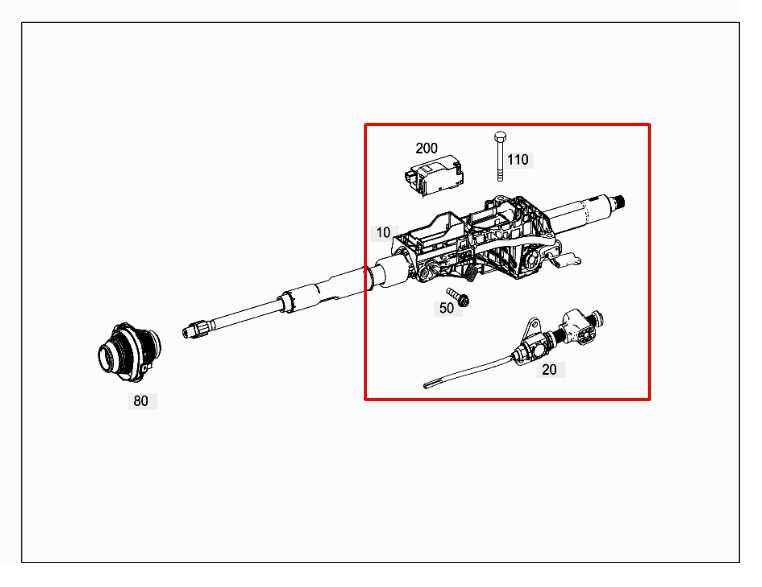 15-23 Mercedes-Benz C300 4Matic 2.0L AWD Steering Column Assembly 205-460-87-011