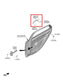 2021-2025 Hyundai Elantra SE 2.0L FWD Rear Driver Left Side Door Exterior Handle - Alshned Auto Parts
