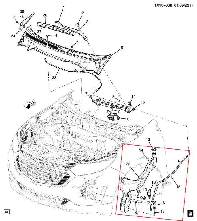 2018-2022 Chevrolet Equinox LT Front Windshield Wiper Washer Reservoir 847687221