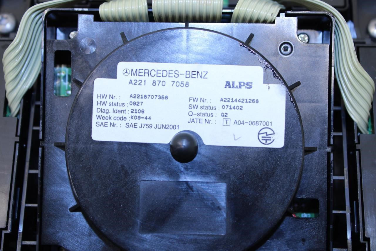 10-13 Mercedes-Benz S550 Console Multifunction Control Switch w/ Trim 2218707058 - Alshned Auto Parts