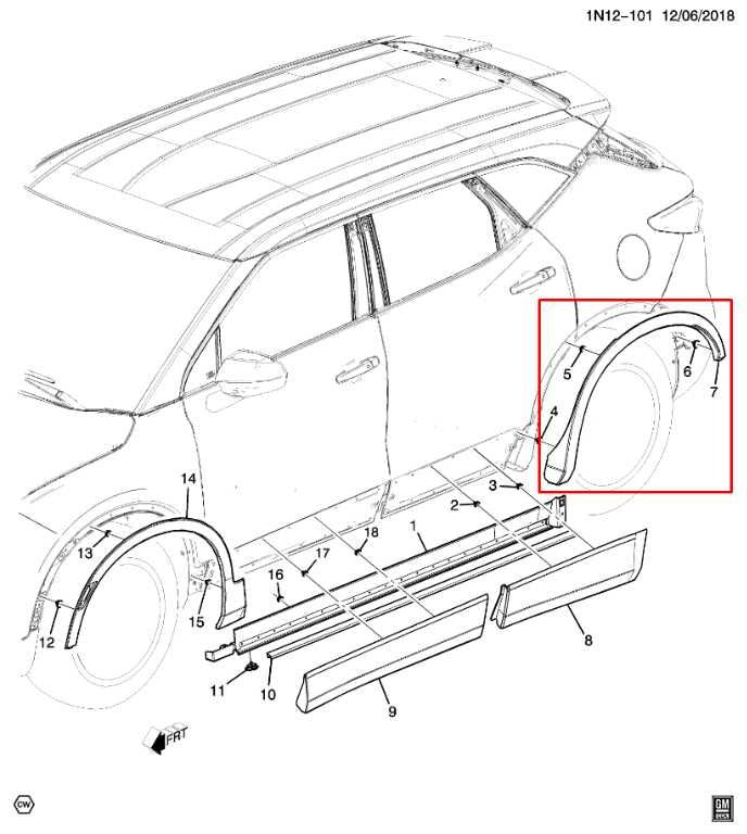 2019-24 Chevrolet Blazer 2LT Rear Right Side Fender Flare Wheel Opening Molding - Alshned Auto Parts