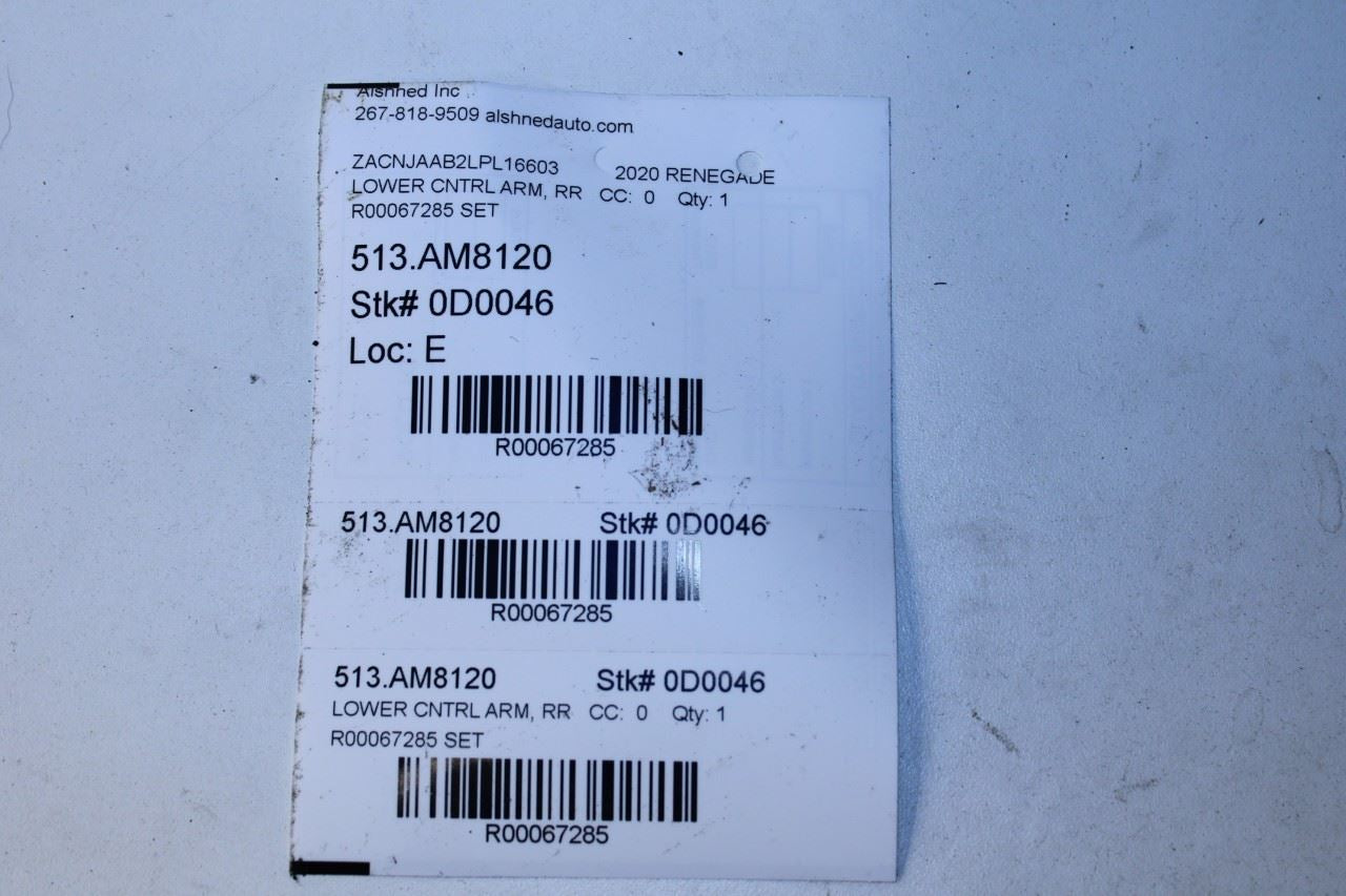 2015-23 Jeep Renegade Sport FWD Rear Driver Left Suspension Control Arm Set of 2 - Alshned Auto Parts