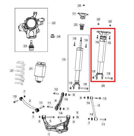 2016-2021 Jeep Grand Cherokee 4WD Rear Right Shock Strut Absorber 68330521AA OEM - Alshned Auto Parts