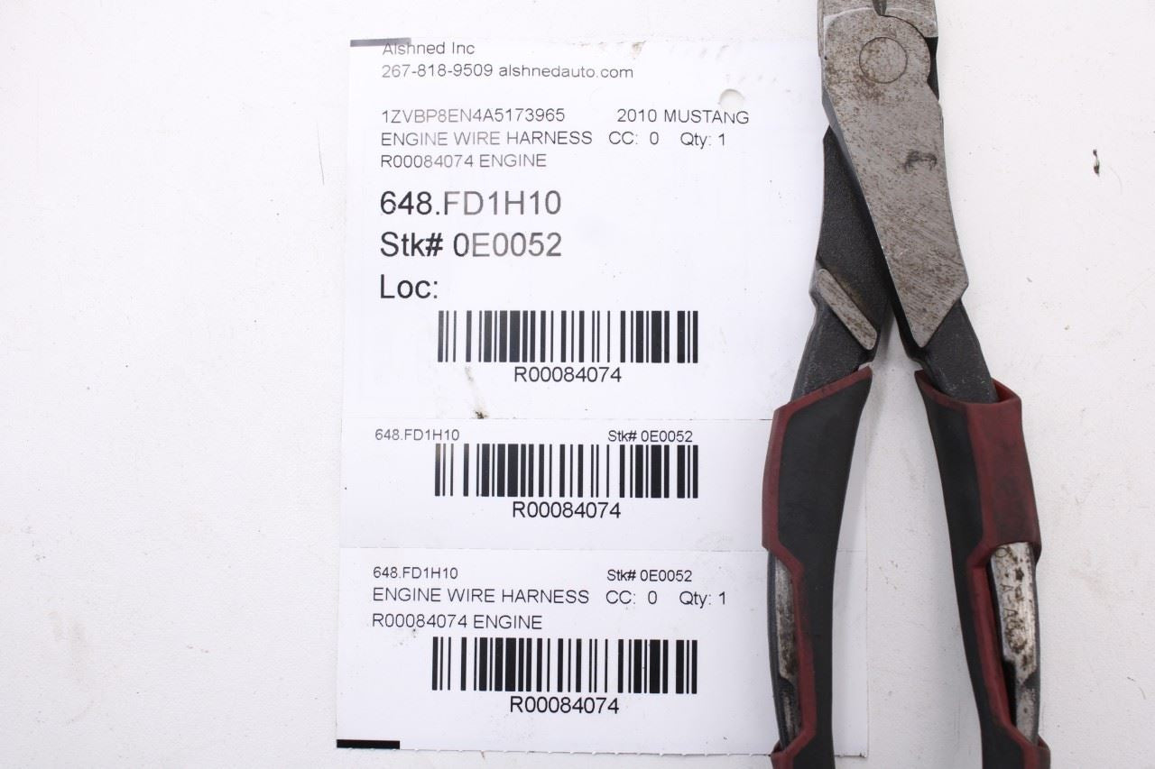 2010 Ford Mustang Conv V6 4.0L AT Engine Wire Harness AR3T-12B637-GC OEM - Alshned Auto Parts