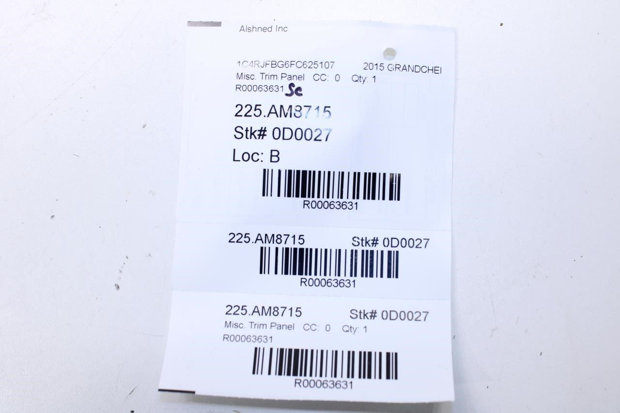 14-15 Jeep Grand Cherokee Front LH and RH Windshield A-Pillar Trim Panel *ReaD* - Alshned Auto Parts