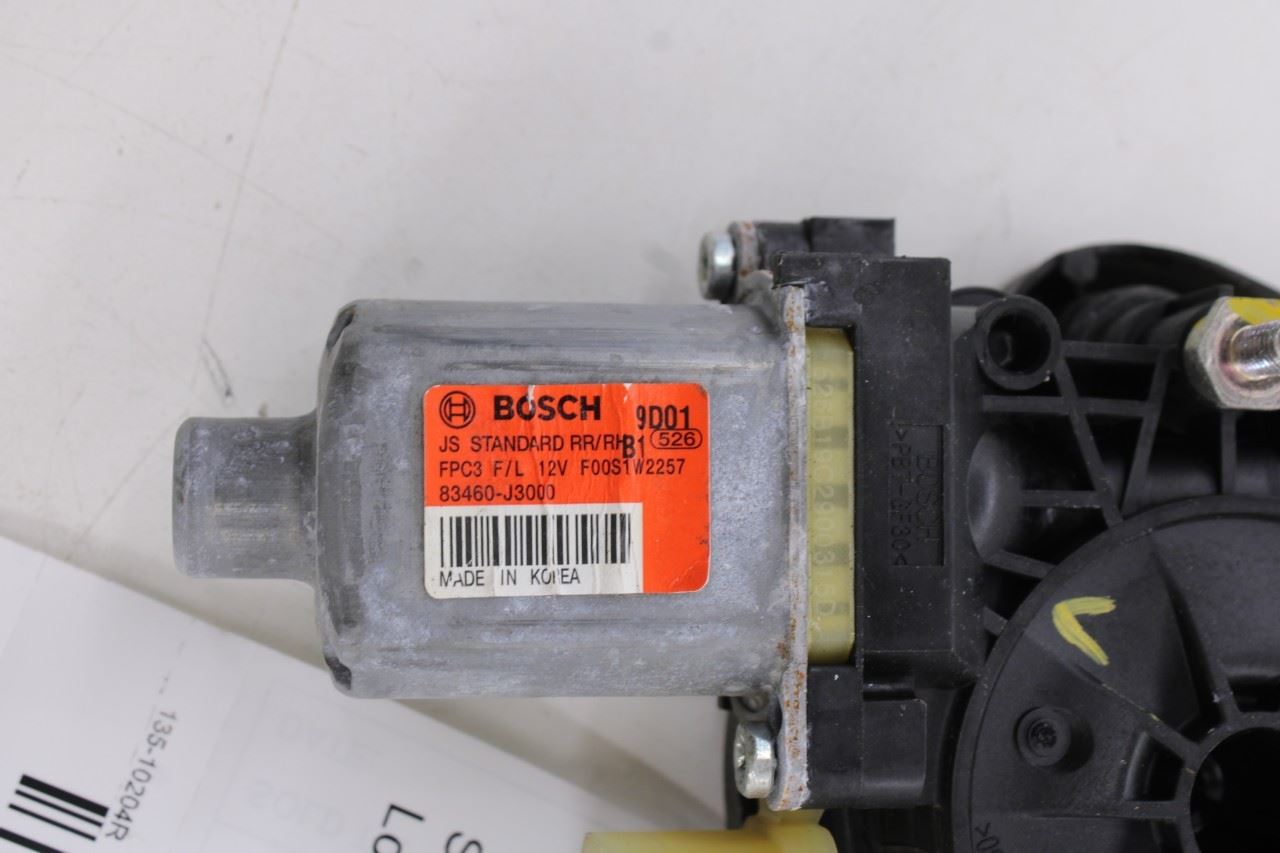 19-21 Hyundai Veloster Rear Right Passenger Side Door Window Regulator w/ Motor6