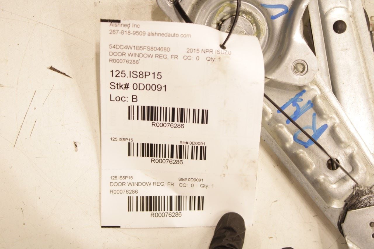 2012-2020 ISUZU NPR HD Front Right Passenger Side Door Window Regulator w/ Motor - Alshned Auto Parts