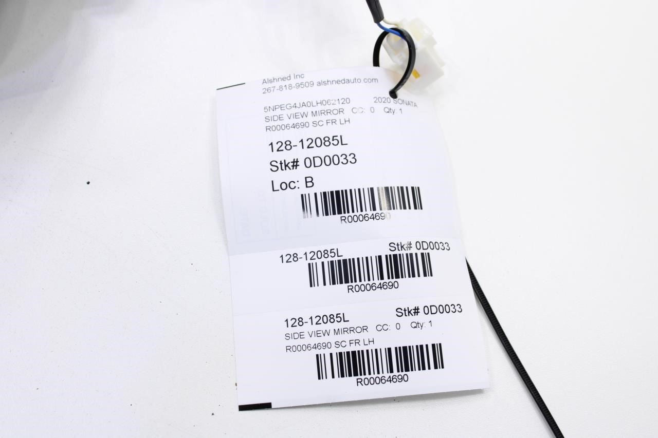 2020-23 Hyundai Sonata SE 2.5L Driver Left Side Rear View Mirror 87610-L0000 OEM - Alshned Auto Parts