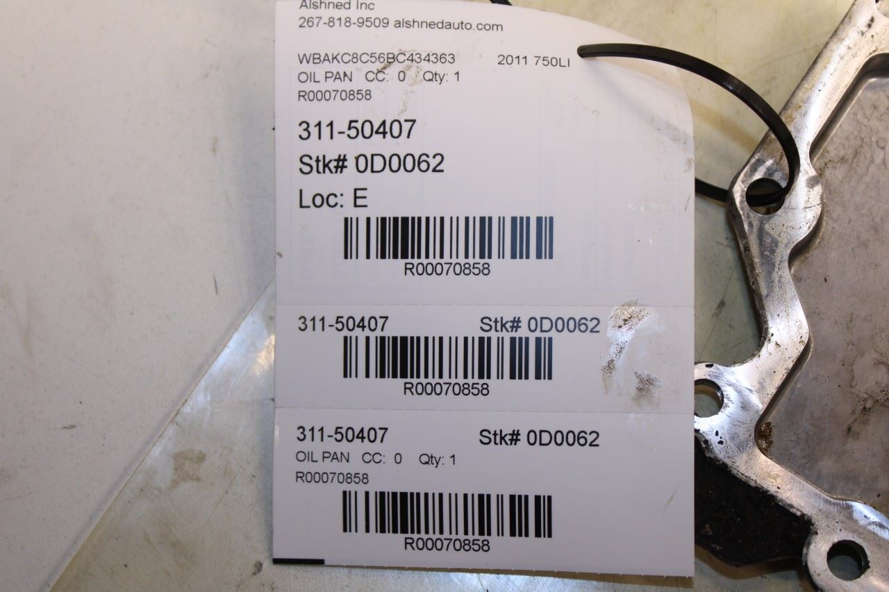 2010-2015 BMW 750Li xDrive 4.4L AWD Engine Motor Lower Oil Pan 7570694 OEM - Alshned Auto Parts