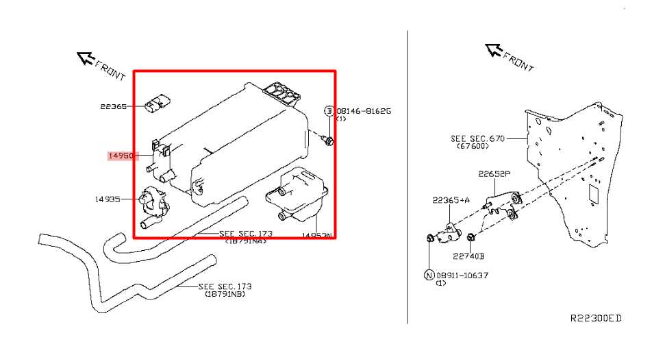 2012-21 Nissan NV 1500 4.0L Fuel Vapor Evaporator Emission Canister 14950-7S000 - Alshned Auto Parts