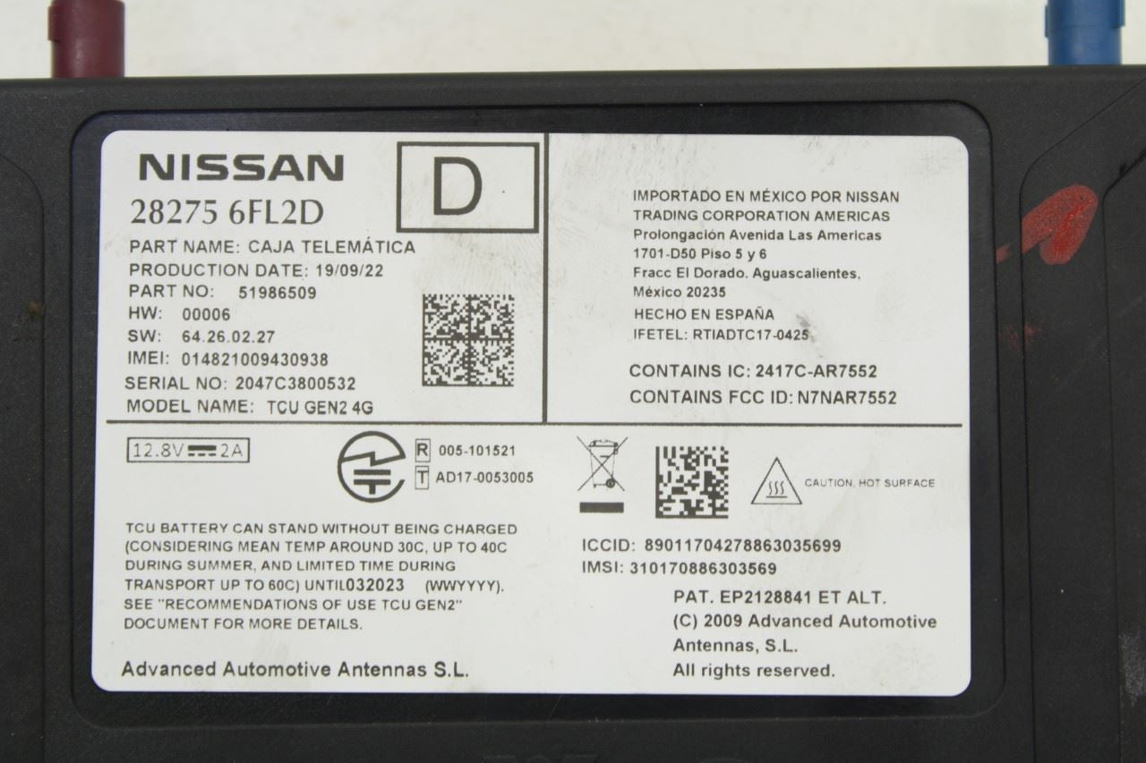 2020-2022 Nissan Rogue Sport SL AWD Telematics Communication Control Module - Alshned Auto Parts