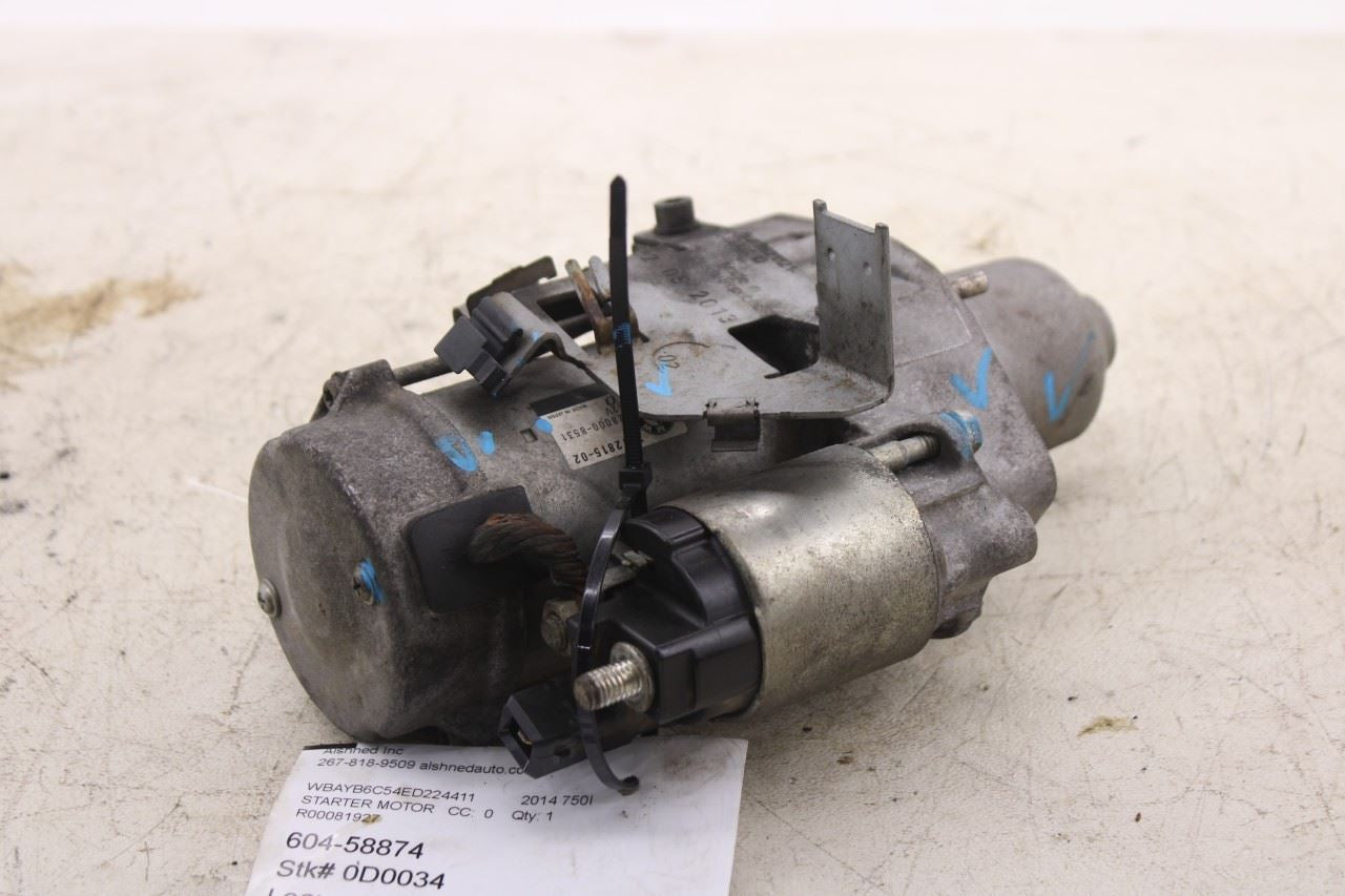2013-2015 BMW 750i xDrive 4.4L AWD Engine Starter Motor 12-41-7-612-815 OEM3
