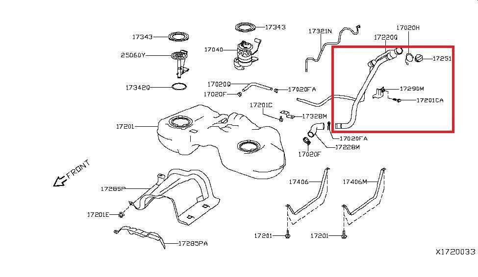 2019-25 Infiniti QX50 Essential 2.0L Fuel Filler Neck Hose Tube Pipe 17221-5NA0A - Alshned Auto Parts