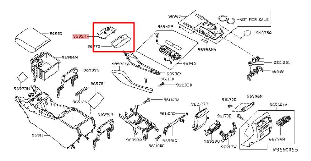 2017-2019 Nissan Pathfinder SV Front Console Pocket Tray w/ USB Port and Lighter - Alshned Auto Parts