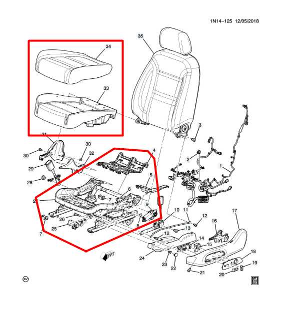 19-23 Chevrolet Blazer 2LT Front LH Seat Lower Track Frame w/ Cushion and Motors - Alshned Auto Parts