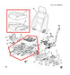 19-23 Chevrolet Blazer 2LT Front LH Seat Lower Track Frame w/ Cushion and Motors - Alshned Auto Parts