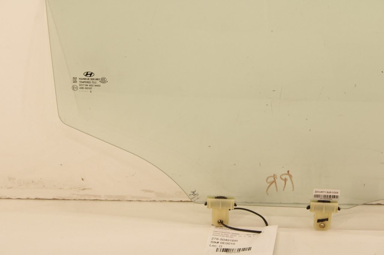2011-2017 Hyundai Veloster Turbo Rear Right Door Window Glass 83421-2V000 OEM - Alshned Auto Parts