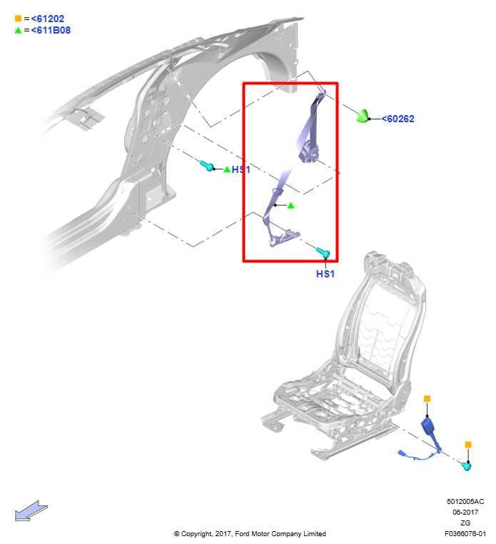 2018-23 Ford Mustang GT 5.0L RWD Front Passenger Right Side Seat Belt Retractor - Alshned Auto Parts