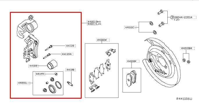 2008-2024 Nissan Murano Platinum Rear Right Side Brake Disc Caliper 44001-1AA0A - Alshned Auto Parts