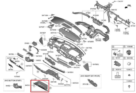 2021-2024 Kia K5 GT-Line Glove Box Storage Compartment 84510-L3000WK OEM - Alshned Auto Parts
