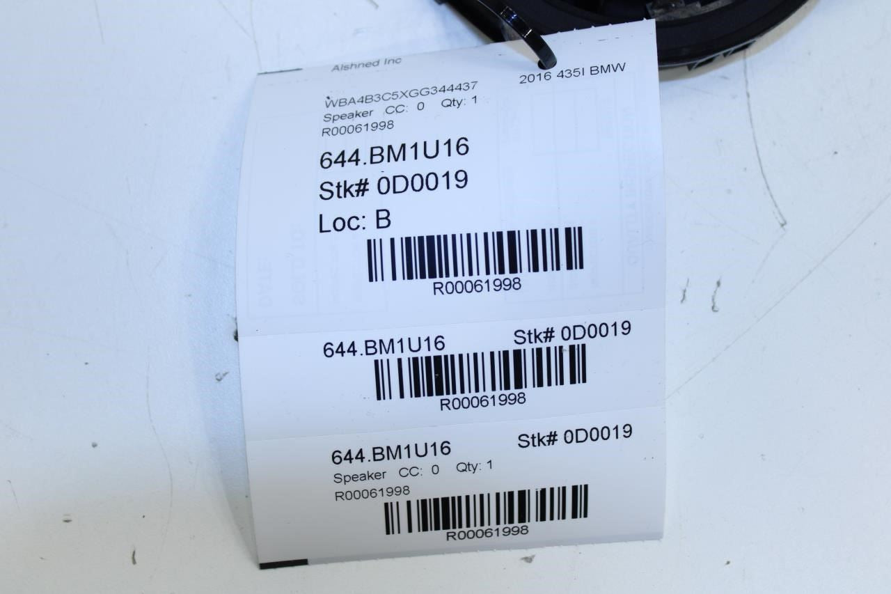 14-16 BMW 435i Gran Coupe xDrive RR LH Midrange Speaker Harman Kardon 9364956-01 - Alshned Auto Parts