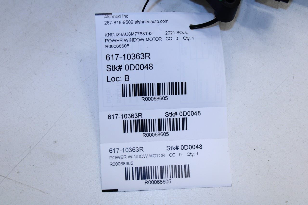 2020-2025 KIA Soul LX Rear Right Side Door Power Window Motor 82460-K0000 OEM - Alshned Auto Parts