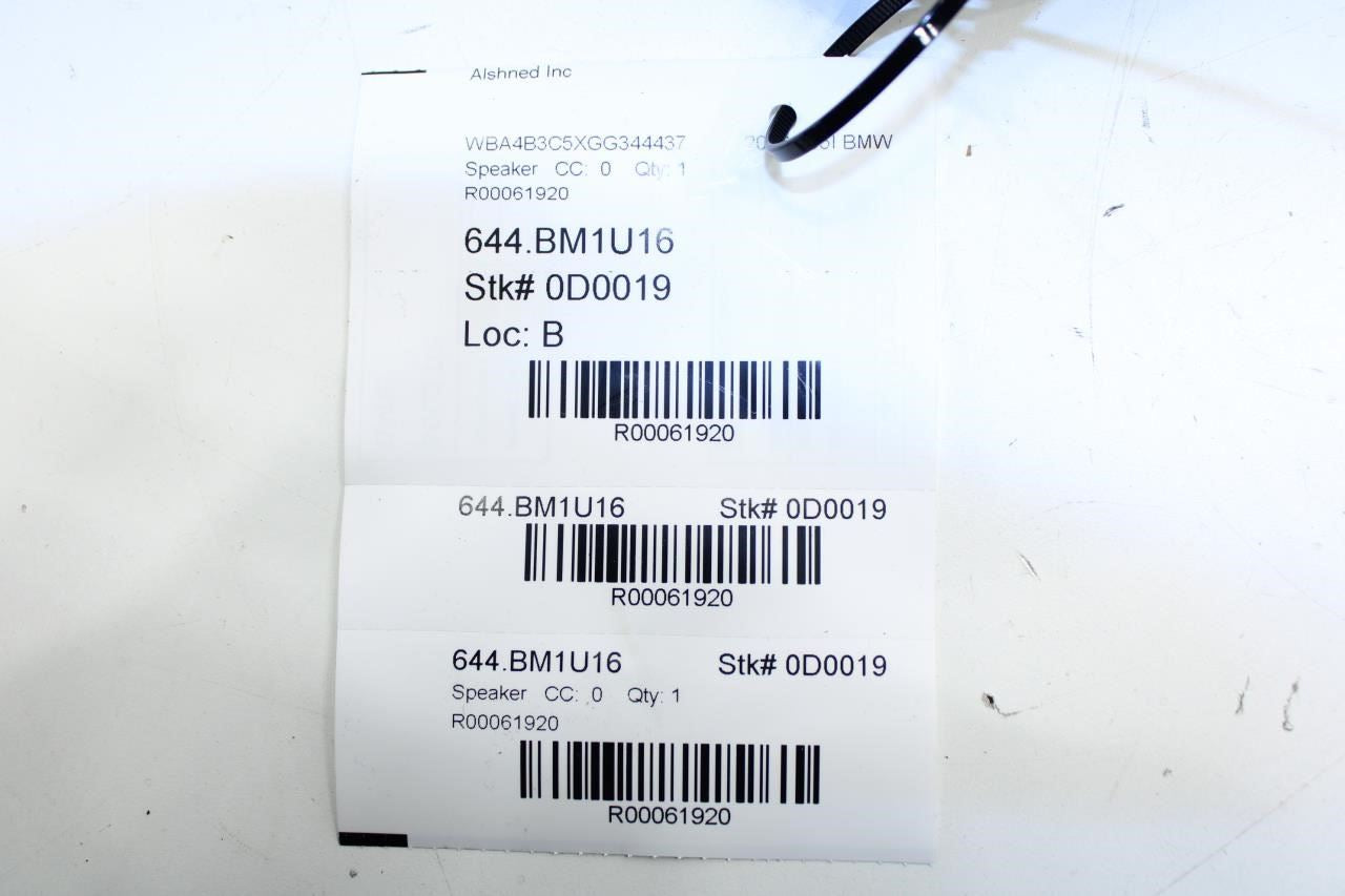14-16 BMW 435i Gran Coupe xDrive RR RH Midrange Speaker Harman Kardon 9364956-01 - Alshned Auto Parts