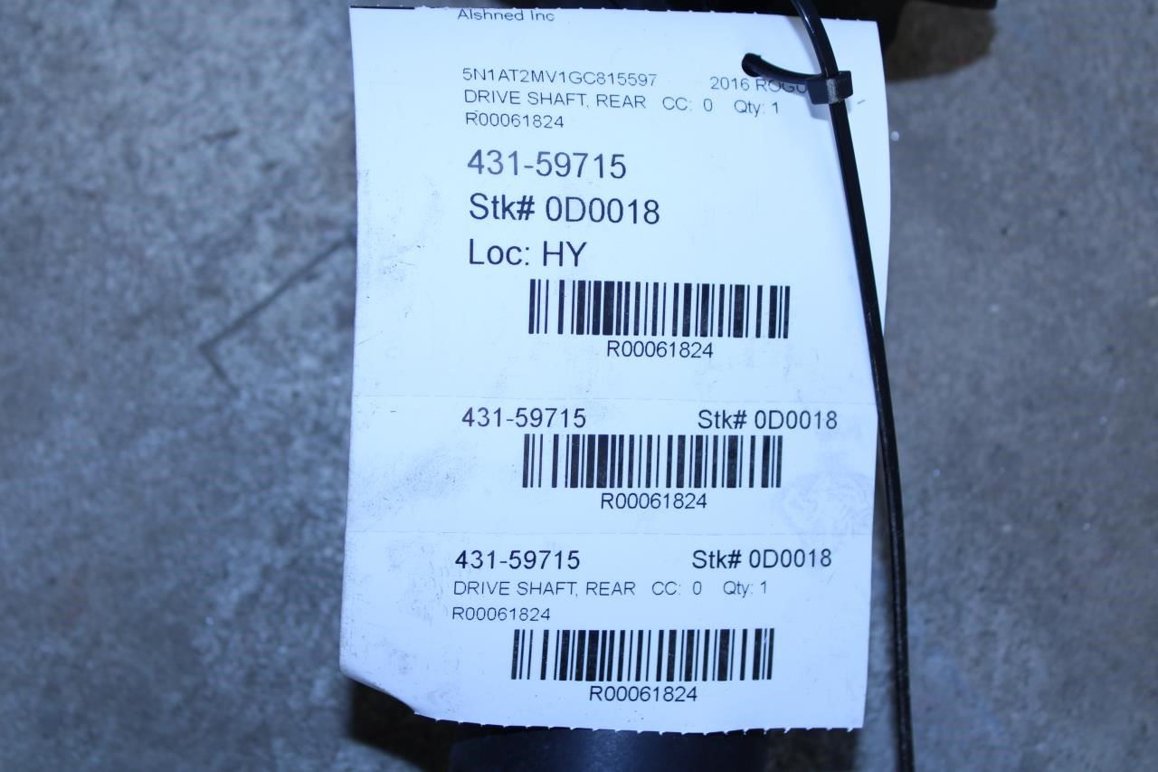 2014-2020 Nissan Rogue SV 2.5L AWD Rear Drive Shaft Propeller 37000-4BA0A OEM - Alshned Auto Parts