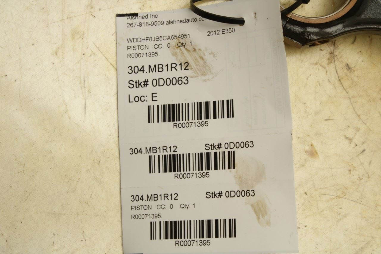 12-16 Mercedes-Benz E350 Sport 4Matic 3.5L Engine Piston Left 3 w Connecting Rod - Alshned Auto Parts